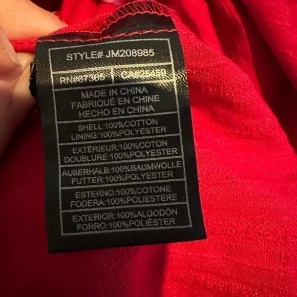 Betsey Johnson | Red Ruffle Fit & Flare Pinup Rockabilly Dress Size L Large - Picture 10 of 15